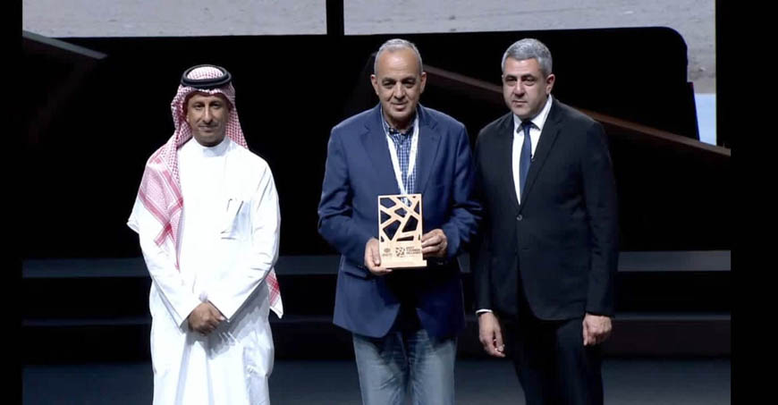 Secretary-General of the Ministry of Tourism and Antiquities Imad Hijazin on Sunday received an award on behalf of the northern village of Umm Qais, which was selected among the ‘Best Tourism Villages of 2022’ (Petra photo)